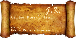 Giller Kornélia névjegykártya